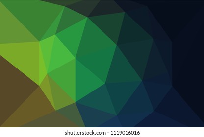 Dark Multicolor vector gradient triangles texture. Triangular geometric sample with gradient.  Textured pattern for your backgrounds.
