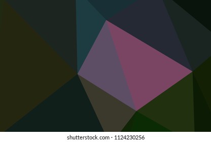Dark Multicolor vector gradient triangles pattern. Creative geometric illustration in Origami style with gradient. Brand new style for your business design.