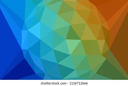 Dark Multicolor vector gradient triangles pattern with a gem in a centre. Colorful illustration with gradient. Polygonal design for your web site.