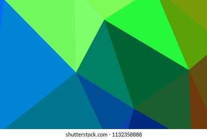 Dark Multicolor vector gradient triangles template. A completely new color illustration in a polygonal style. Brand new style for your business design.