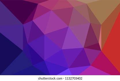 Dark Multicolor vector gradient triangles template. Shining polygonal illustration, which consist of triangles. Best triangular design for your business.