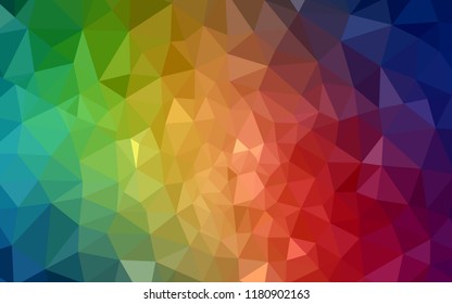 Dark Multicolor vector gradient triangles pattern. Glitter abstract illustration with an elegant triangles. Best triangular design for your business.