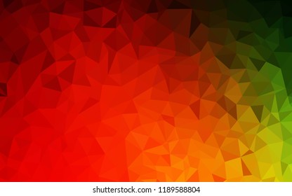 Dark Multicolor vector gradient triangles texture. Triangular geometric sample with gradient.  Brand new style for your business design.