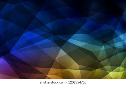 Dark Multicolor vector gradient triangles template. Shining polygonal illustration, which consist of triangles. Completely new template for your banner.