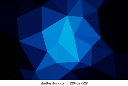 Dark Multicolor vector gradient triangles template. A completely new color illustration in a polygonal style. Best triangular design for your business.