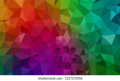 Dark Multicolor vector gradient triangles pattern. Colorful abstract illustration with triangles. New template for your brand book.