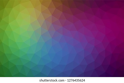 Dark Multicolor vector gradient triangles template. Triangular geometric sample with gradient.  Completely new template for your banner.