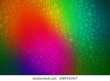 Dark Multicolor vector Illustration with set of shining colorful abstract circles. Beautiful colored illustration with blurred circles in nature style. Wallpaper for a cell phone.