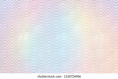 Dark Multicolor vector illustration which consist of circles. Dotted gradient design for your business. Creative geometric background in halftone style with colored spots.