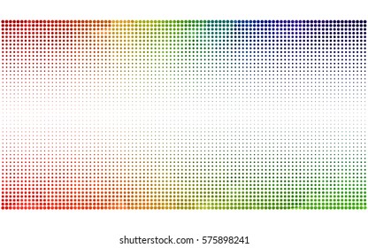 Dark Multicolor vector illustration which consist of circles. Dotted gradient design for your business. Creative geometric background in halftone style with colored spots.
