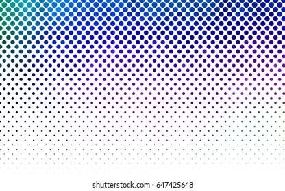 Dark Multicolor vector illustration which consist of circles. Dotted gradient design for your business. Creative geometric background in halftone style with colored spots.