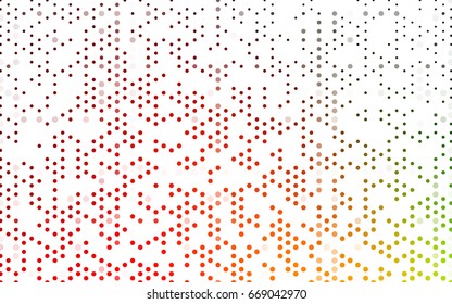 Dark Multicolor vector illustration which consist of circles. Dotted gradient design for your business. Creative geometric background in halftone style with colored spots.