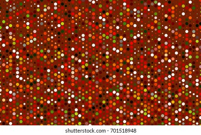 Dark Multicolor vector illustration which consist of circles. Dotted gradient design for your business. Creative geometric background in halftone style with colored spots.