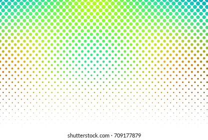 Dark Multicolor vector illustration which consist of circles. Dotted gradient design for your business. Creative geometric background in halftone style with colored spots.