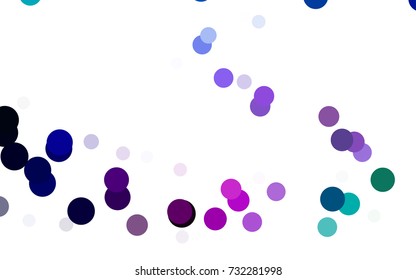 Dark Multicolor vector illustration which consist of circles. Dotted gradient design for your business. Creative geometric background in halftone style with colored spots.