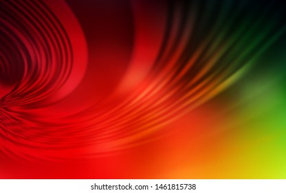 Dark Multicolor vector layout with bent lines. Brand new colorful illustration in simple style. A completely new template for your design.