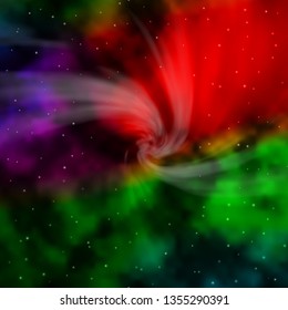 Dark Multicolor vector layout with bright stars. Colorful illustration in abstract style with gradient stars. Pattern for websites, landing pages.