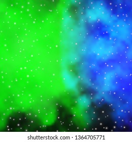 Dark Multicolor vector layout with bright stars. Decorative illustration with stars on abstract template. Best design for your ad, poster, banner.
