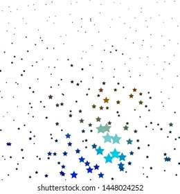 Dark Multicolor vector layout with bright stars. Modern geometric abstract illustration with stars. Best design for your ad, poster, banner.