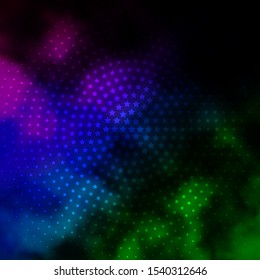 Dark Multicolor vector layout with bright stars. Blur decorative design in simple style with stars. Design for your business promotion.