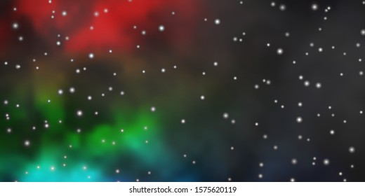 Dark Multicolor vector layout with bright stars. Decorative illustration with stars on abstract template. Best design for your ad, poster, banner.