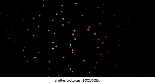 Dark Multicolor vector layout with bright stars. Decorative illustration with stars on abstract template. Theme for cell phones.