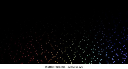 Dark Multicolor vector layout with bright stars. Modern geometric abstract illustration with stars. Design for your business promotion.