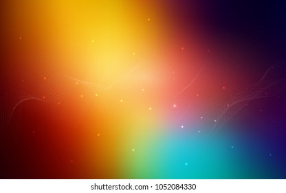 Dark Multicolor vector layout with circle shapes. Modern abstract illustration with colorful water drops. Pattern can be used as texture of water, rain drops.