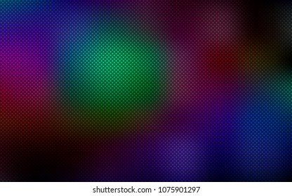 Dark Multicolor vector layout with circle shapes. Glitter abstract illustration with blurred drops of rain. Pattern can be used for ads, leaflets.