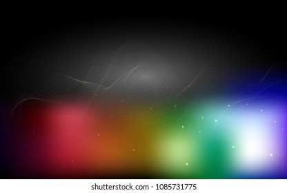 Dark Multicolor vector layout with circle shapes. Illustration with set of shining colorful abstract circles. The pattern can be used for beautiful websites.