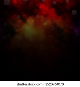 Dark Multicolor vector layout with circle shapes. Abstract illustration with colorful spots in nature style. Pattern for websites.