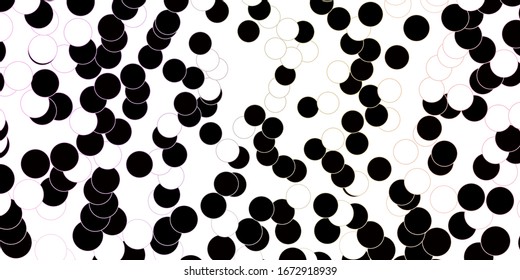Dark Multicolor vector layout with circle shapes. Abstract colorful disks on simple gradient background. Pattern for wallpapers, curtains.
