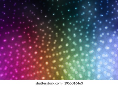 Dark Multicolor vector layout with circle shapes. Blurred decorative design in abstract style with bubbles. Design for your business advert.