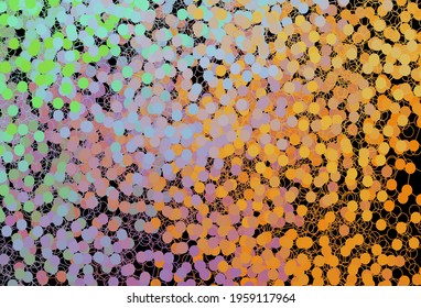 Dark Multicolor vector layout with circle shapes. Blurred decorative design in abstract style with bubbles. Pattern for futuristic ad, booklets.