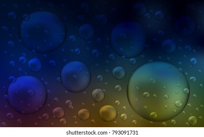 Dark Multicolor vector layout with circle shapes. Modern abstract illustration with colorful water drops. Beautiful design for your business natural advert.