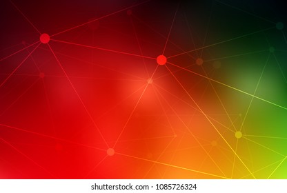 Dark Multicolor vector layout with circles, lines. Colorful illustration with circles and lines in futuristic style. Pattern can be used as texture of wallpapers.