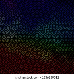 Dark Multicolor vector layout with circles. Modern abstract illustration with colorful circle shapes. Pattern for business ads.