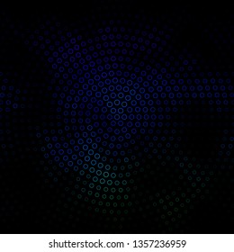 Dark Multicolor vector layout with circles. Illustration with set of shining colorful abstract spheres. Pattern for websites, landing pages.