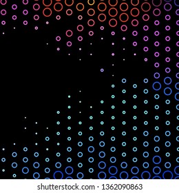 Dark Multicolor vector layout with circles. Modern abstract illustration with colorful circle shapes. Pattern for booklets, leaflets.