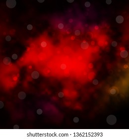 Dark Multicolor vector layout with circles. Glitter abstract illustration with colorful drops. Design for your commercials.