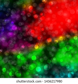 Dark Multicolor vector layout with circles. Abstract colorful disks on simple gradient background. Design for your commercials.