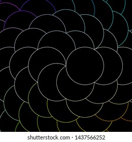 Dark Multicolor vector layout with circles. Illustration with set of shining colorful abstract spheres. New template for your brand book.