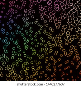 Dark Multicolor vector layout with circles. Illustration with set of shining colorful abstract spheres. Pattern for websites, landing pages.