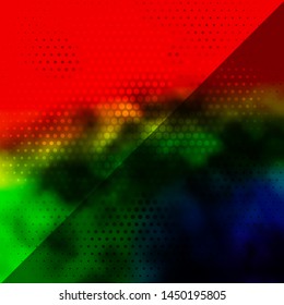 Dark Multicolor vector layout with circles. Abstract decorative design in gradient style with bubbles. Pattern for booklets, leaflets.