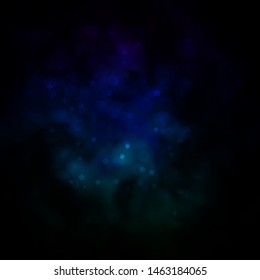 Dark Multicolor vector layout with circles, stars. Abstract illustration with colorful shapes of circles, stars. Pattern for trendy fabric, wallpapers.