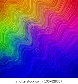 Dark Multicolor vector layout with circular arc. Colorful illustration, which consists of curves. Pattern for commercials, ads.