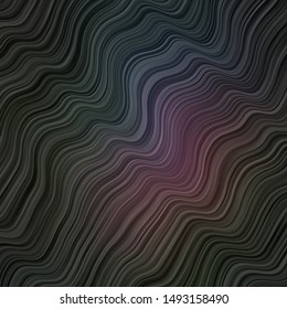 Dark Multicolor vector layout with circular arc. Colorful abstract illustration with gradient curves. Template for cellphones.