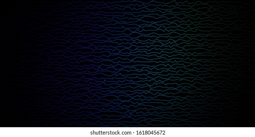 Dark Multicolor vector layout with circular arc. Abstract gradient illustration with wry lines. Pattern for business booklets, leaflets