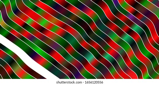 Dark Multicolor vector layout with circular arc. Gradient illustration in simple style with bows. Pattern for booklets, leaflets.
