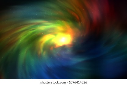 Dark Multicolor vector layout with cosmic stars. Shining illustration with sky stars on abstract template. Smart design for your business advert.